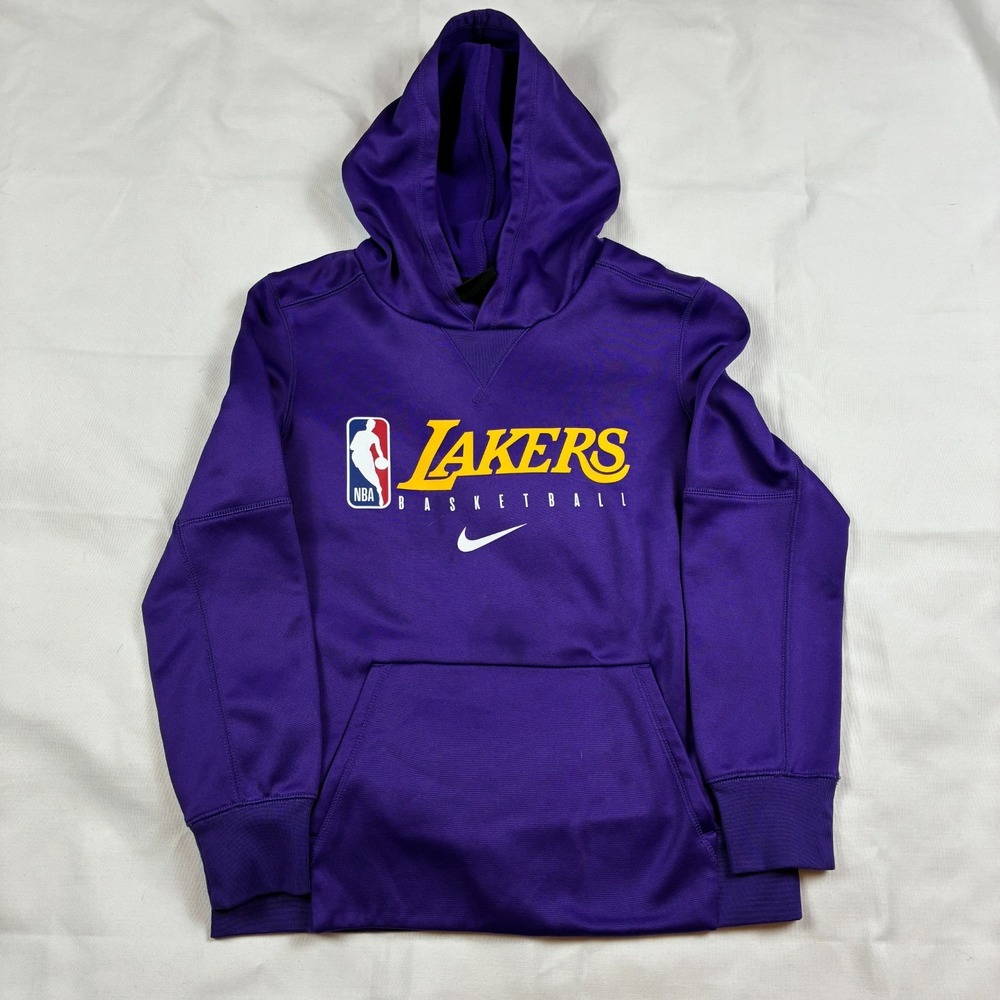 Los Angeles Lakers Hoodie Mens Medium Purple NBA Basketball Nike Dri-Fit